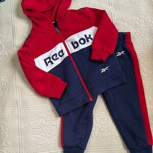 Reebok Kids Red and Navy Jogger Set